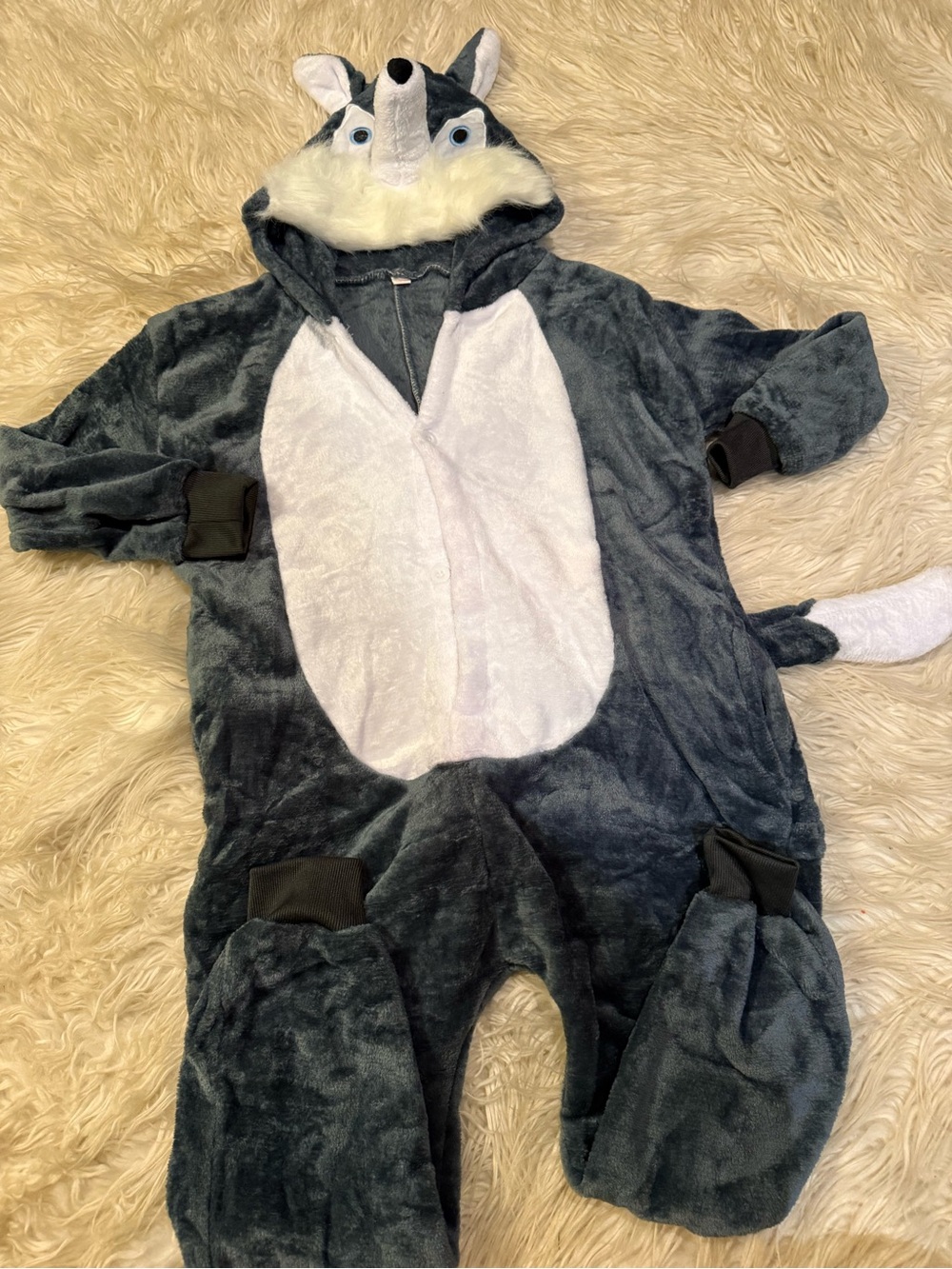 Kids wolf one piece costume